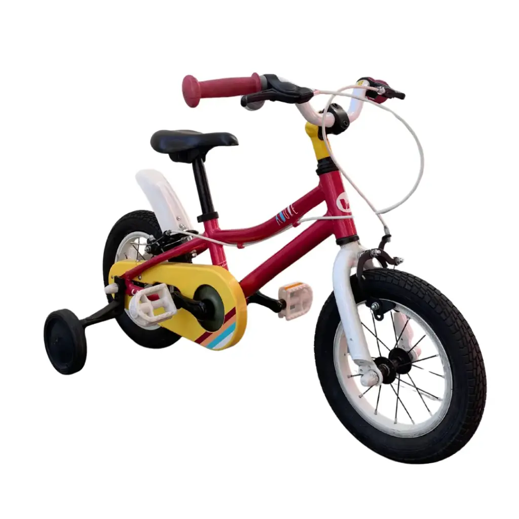 Bicicleta Adore rosada con rueditas de entrenamiento 