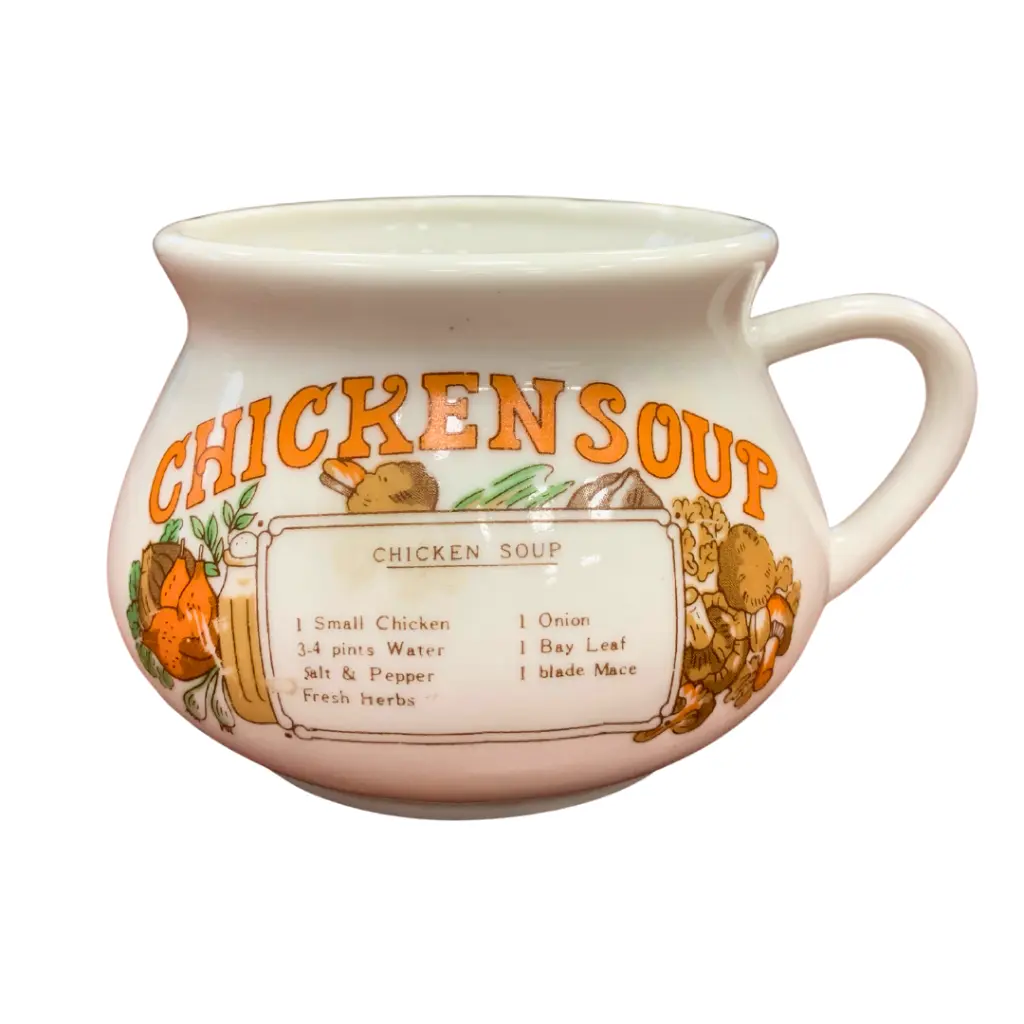 Taza de cerámica diseñada para servir sopa