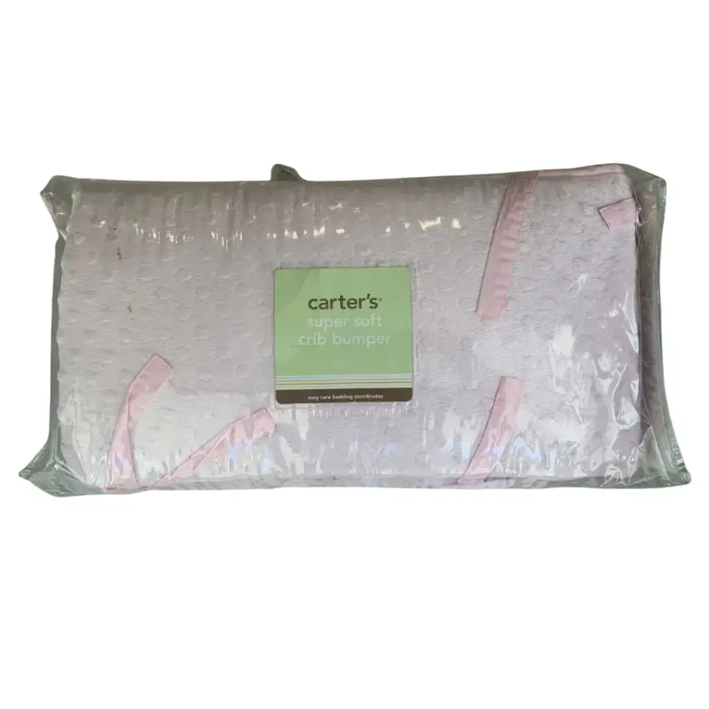 Protector de cuna rosado Carter's