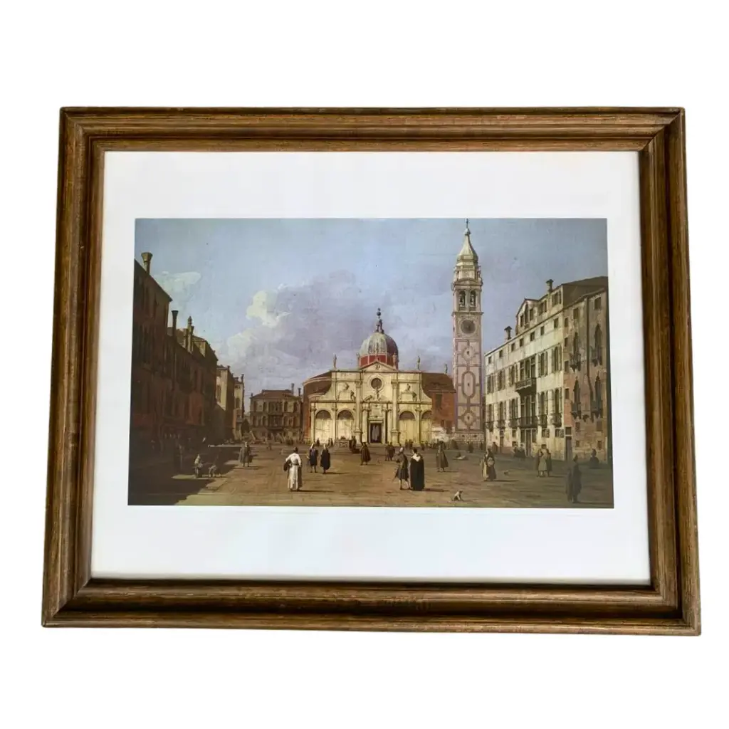Cuadro elegante enmarcado que representa "El Campo Santa Maria Formosa en Venecia, Italia" (62cm x 50cm)