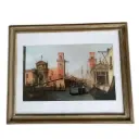 Cuadro decorativo elegante enmarcado que representa la obra "La entrada del Arsenal" (62cm x 50cm)