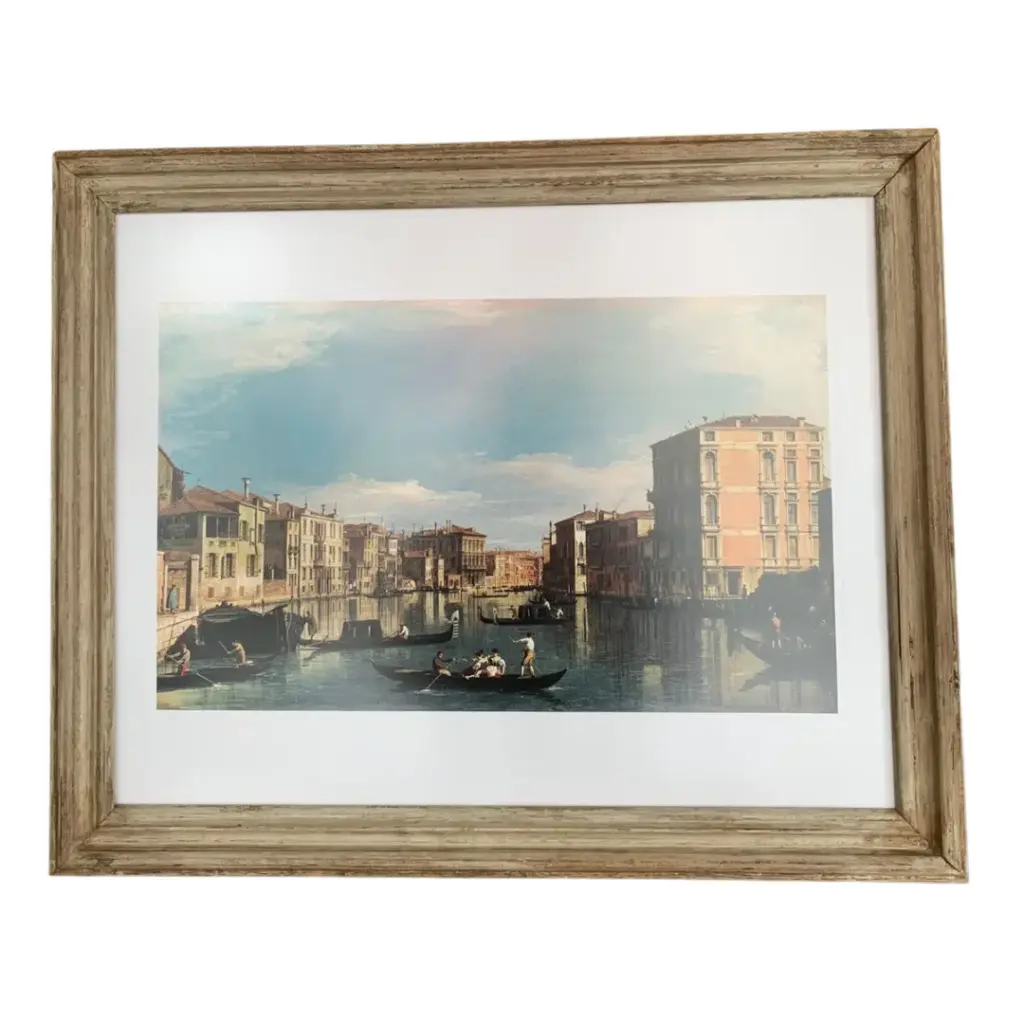 Cuadro elegante enmarcado que representa la obra "Gran Canal de Venecia" (62cm x 50cm)