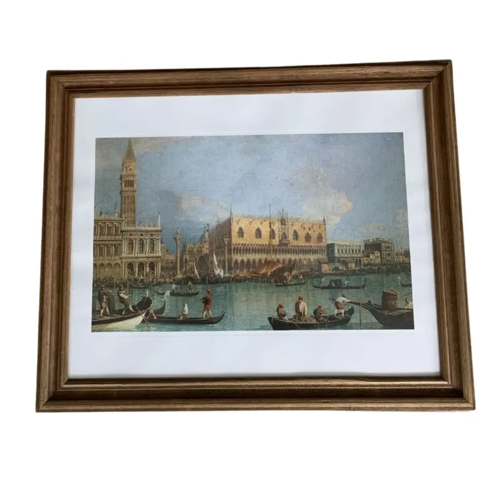 Cuadro elegante enmarcado que representa "Palacio Ducal de Venecia" (62cm x 50cm)
