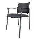 Silla de trabajo con respaldo de malla horizontal y apoyador