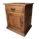 Mesa de noche de pino 40 x 50 x 60 cm 