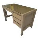 Escritorio de madera laqueado 63 x 120 x 80 cm