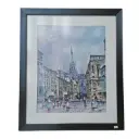 Cuadro de Milán, Italia con marco de madera