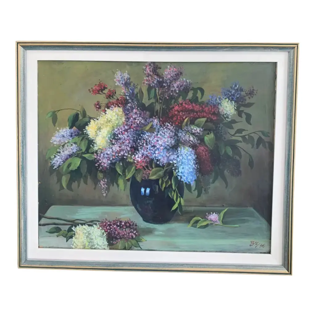 Cuadro con jarrón y flores - 69cm X 58cm