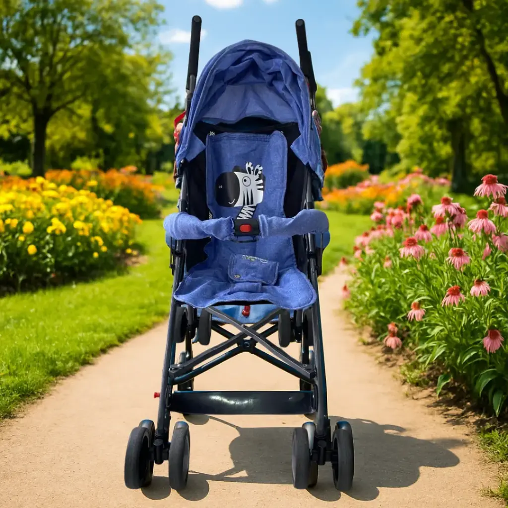 Carrito para infante plegable tipo paraguas