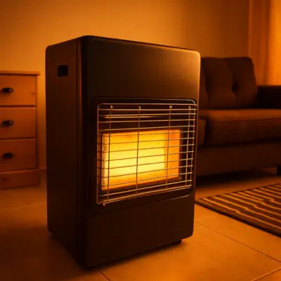 Estufa a gas con garrafa