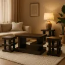 Juego de mesas, central y dos esquineras