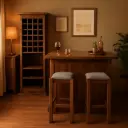 Bar de pino. 2 muebles + 2 taburetes