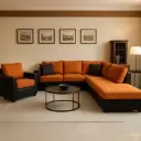 Juego de living en L para 6/7 personas