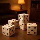 Juego de 5 dados gigantes de madera (398016.90)