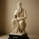 Escultura de Moises de Michelangelo con pedestal (4740466.5520) 