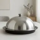 Fuente redonda para servir con tapa marca tramontina. (4890095.320)