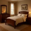 Juego de dormitorio madera maciza incluye 4 piezas (cama de 1 1/2 plaza, velador, cómoda con espejo) (2283965.5000)