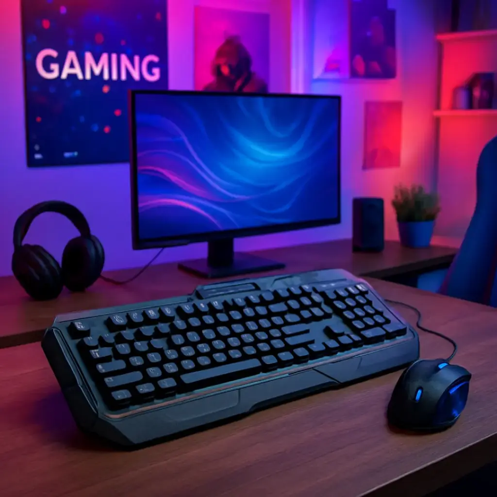 Teclado y Mouse Alámbrico Retroiluminación de RadioShack modelo 2604712 (2289954.100)