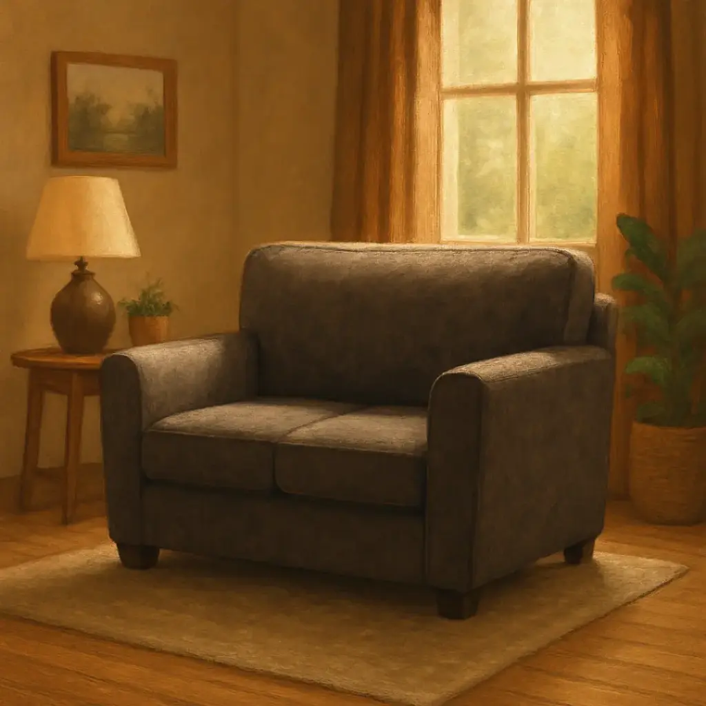 Sofá de dos cuerpo gris oscuro (2336576.500)