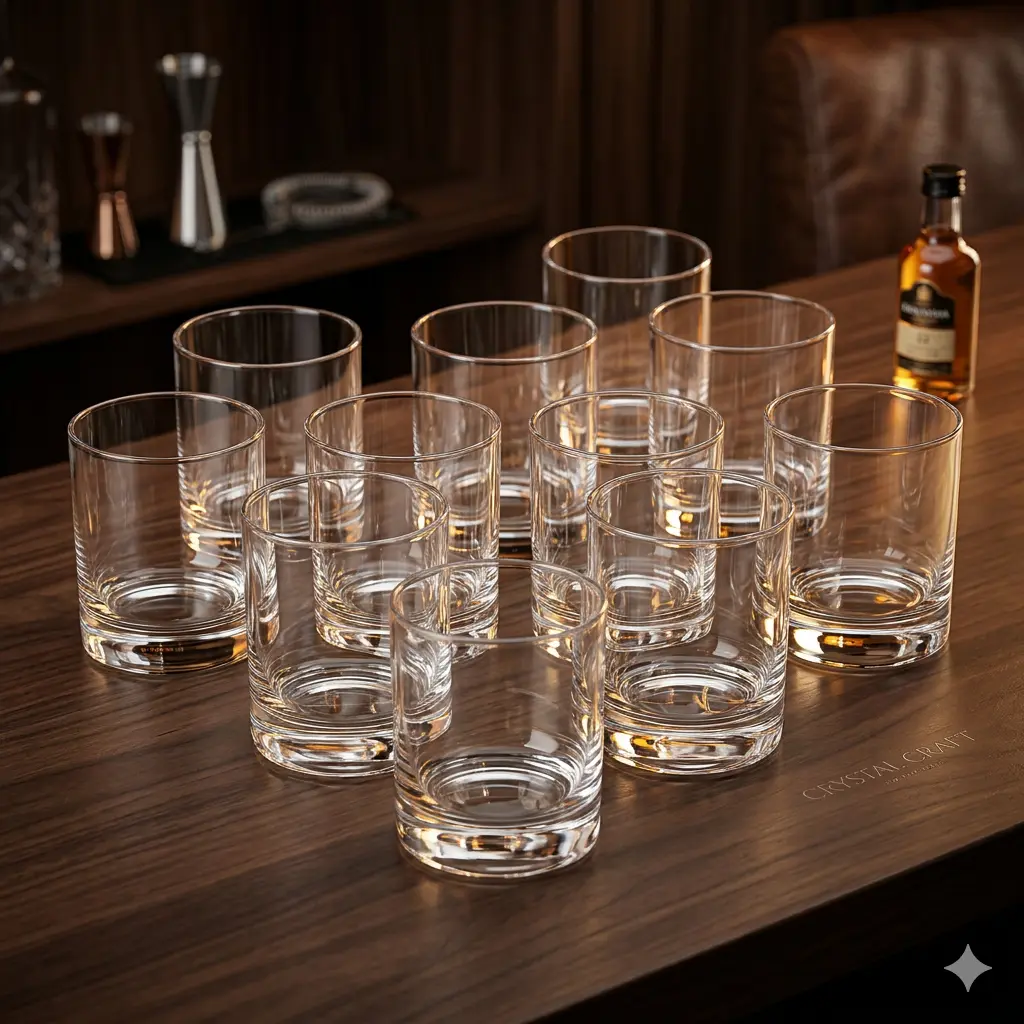 Juego de 12 vasos whiskeros, colección Princesa de la marca francesa Arcoroc (398016.125)