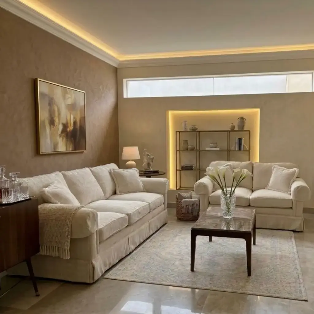 Juego Living beige claro Tua Casa (3 plazas y 2 plazas) (286711223.4000)