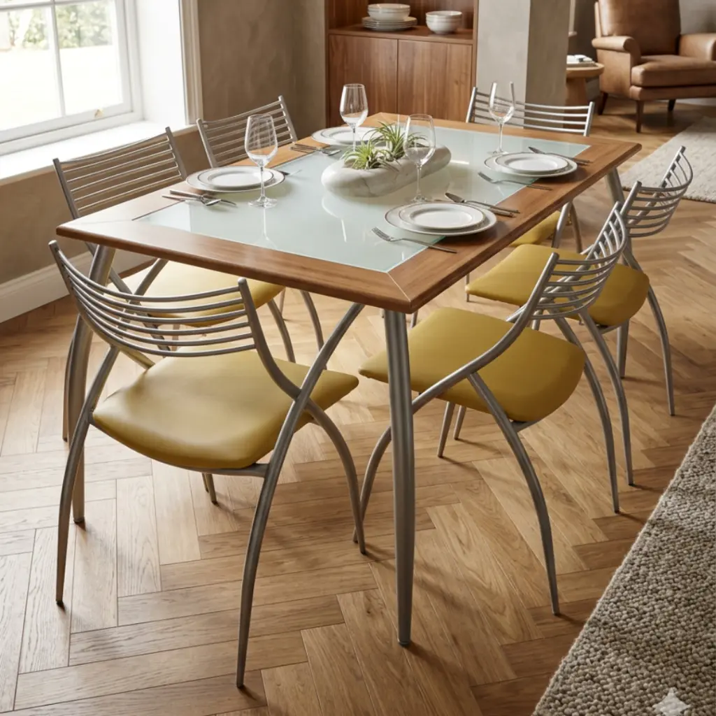 Juego de comedor contemporáneo con 6 sillas Industria: Brasilera (286711223.2520)