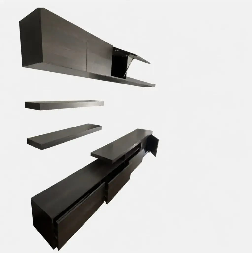 Mueble empotrable de TV de Melamina (3757264.1680)