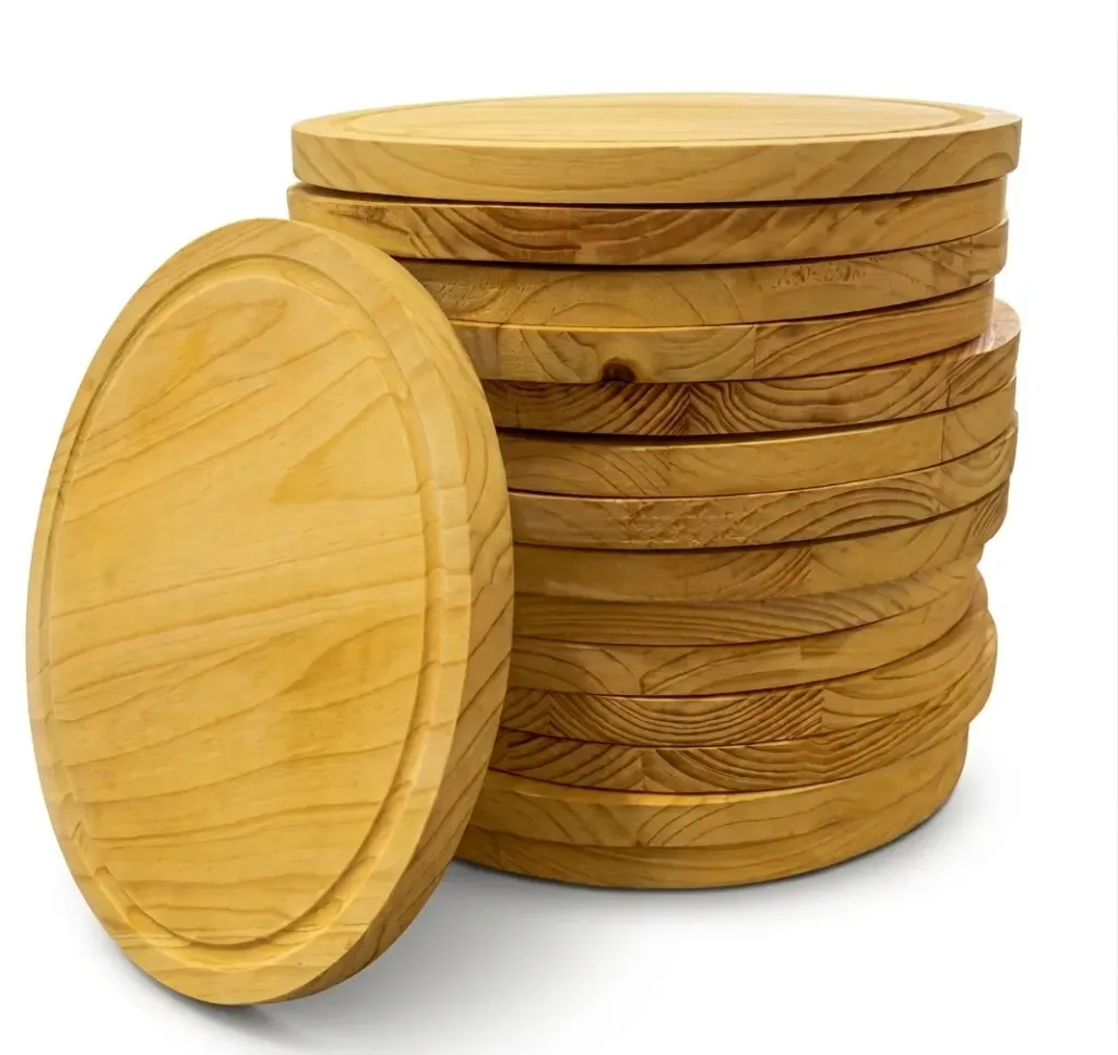 [1082432.210] Lote de 15 Platos de Madera Maciza para Parrilla y Restaurante(1082432.210)