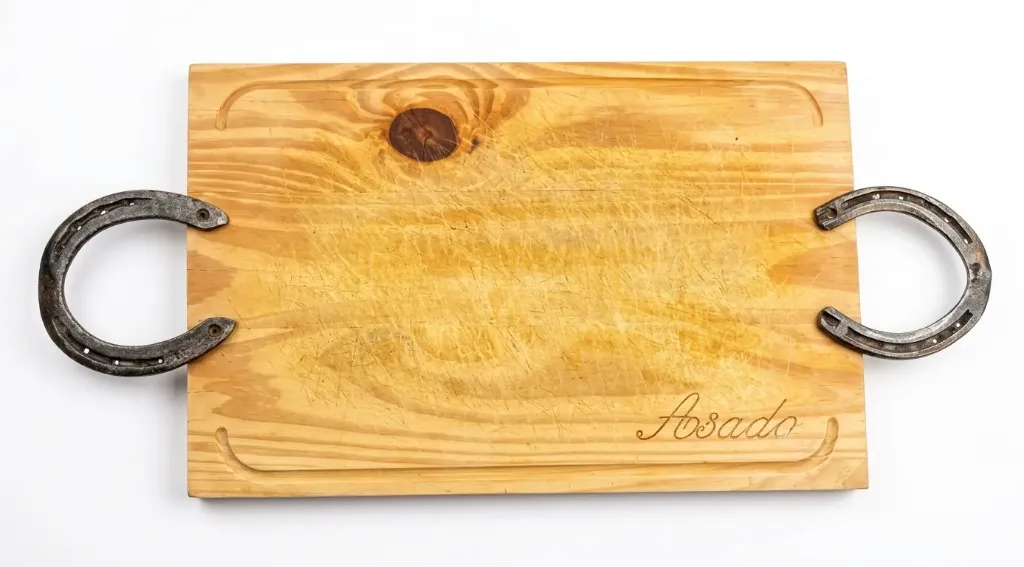 [1082432.50] Tabla Churrasquera de Madera Maciza con Manijas de Herradura (1082432.50)