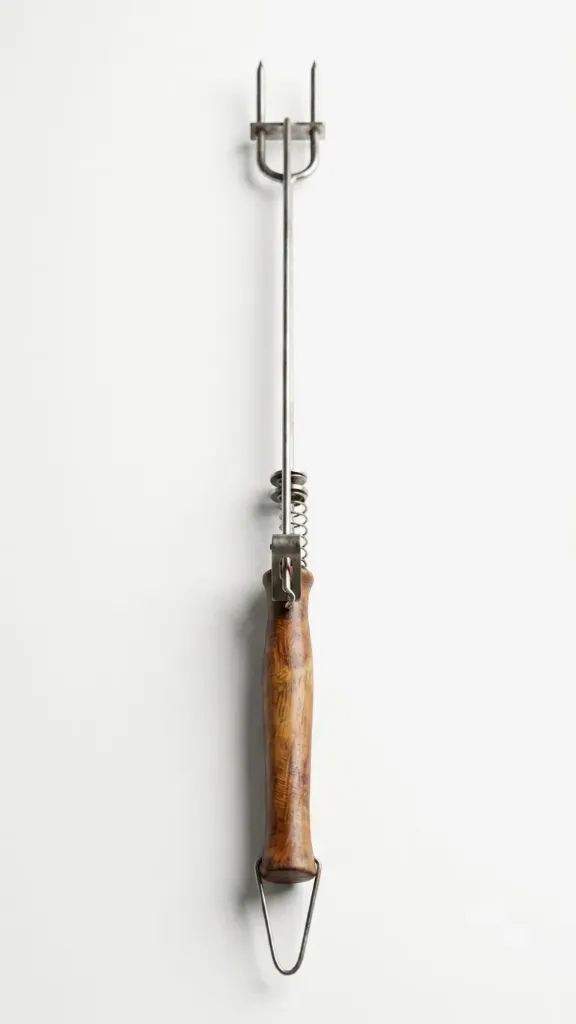 [1082432.21] Tenedor Parrillero con Sistema Expulsor y Mango de Madera (1082432.21)