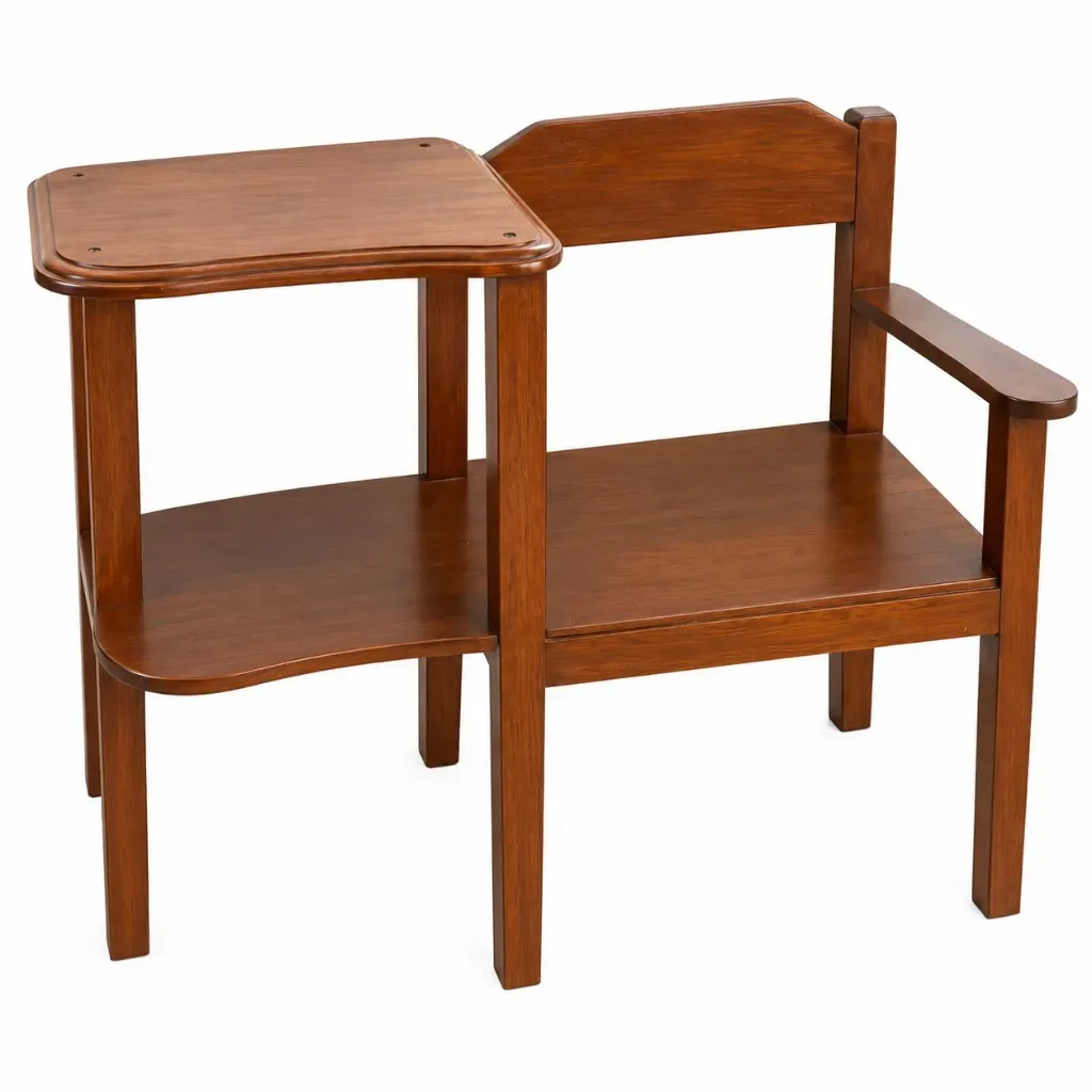 Mueble de Teléfono / Mesa Auxiliar Vintage de Madera(1029184.500)