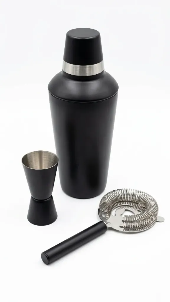 [3438922.70] Set de Coctelería Profesional 3 Piezas Negro Mate (3438922.70)