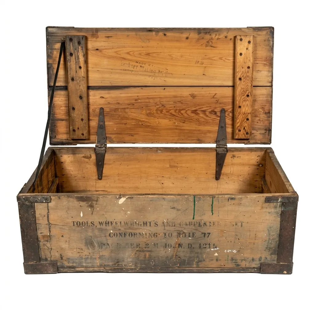 Baúl / Cónsola Industrial Vintage de Madera (3312896.360)