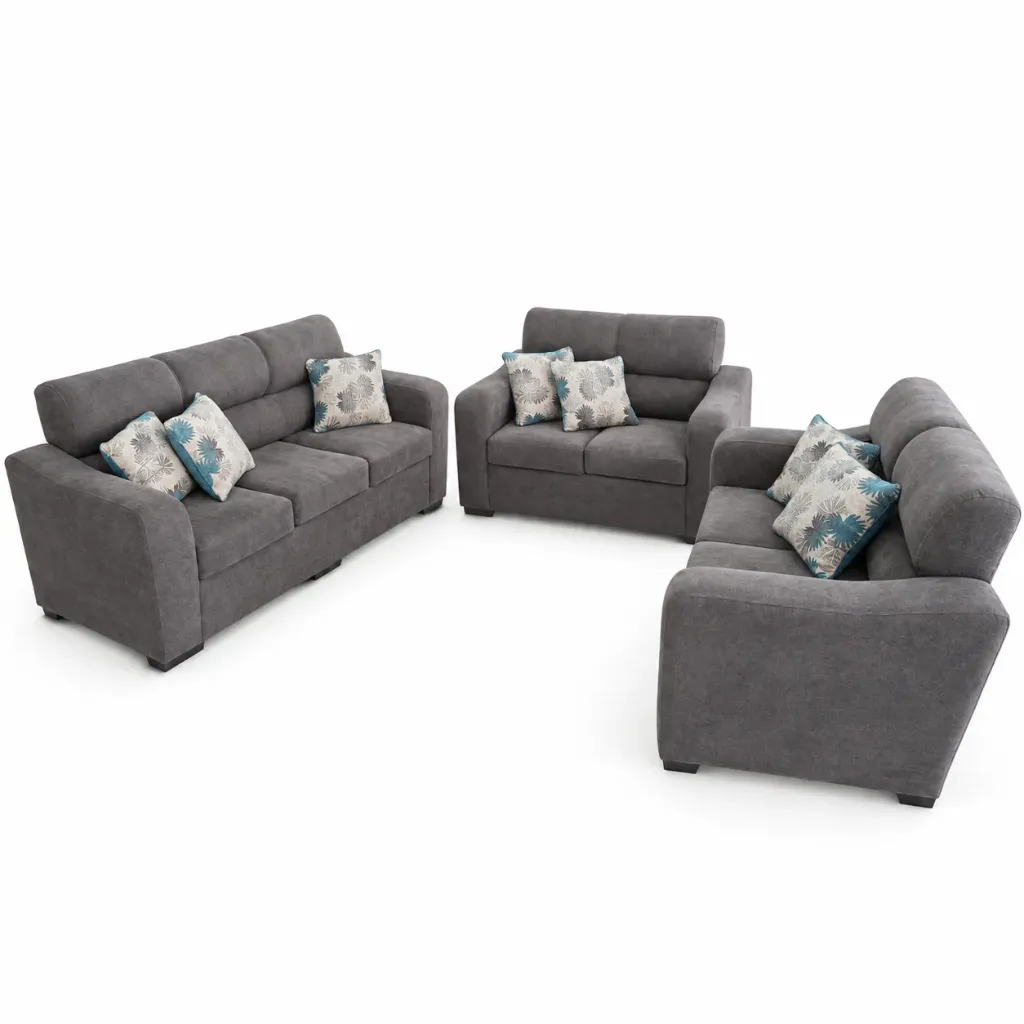 [4840445.4200] Juego de living gris de 3 piezas (4840445.4200)