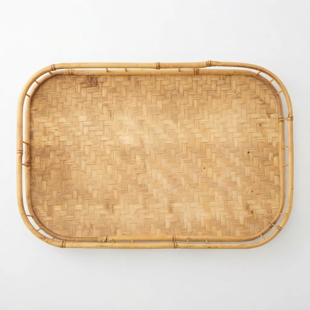 [1029184.70] Bandeja Decorativa de Bambú Natural 47x33 cm (1029184.70)