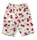 Pantalon blanco con estampados de cherry. Gymboree - 12/18 Meses