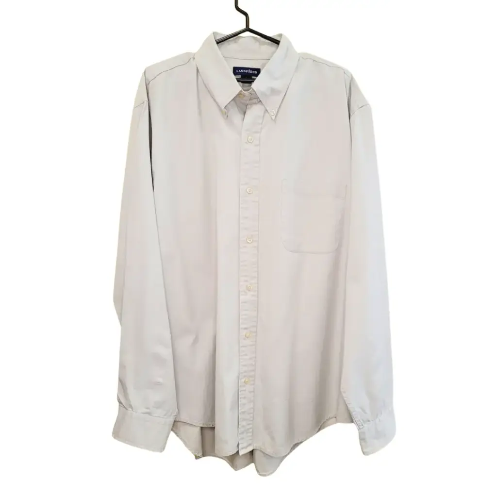 Camisa blanca/Talla L - LandsEnd