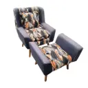 Juego de Poltronas de 2 piezas - Gris oscuro con detalles
