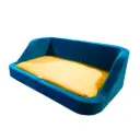 Cama para mascota verde con amarillo-100x60x36 cm