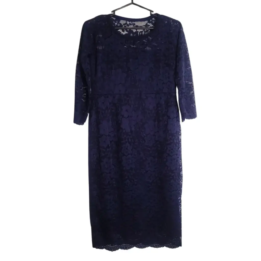 Vestido de maternidad Azul encaje- Talla S  