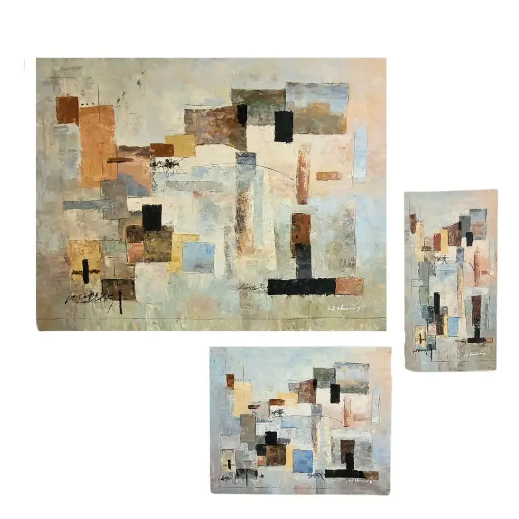 Juego de cuadros abstractos - tres piezas
