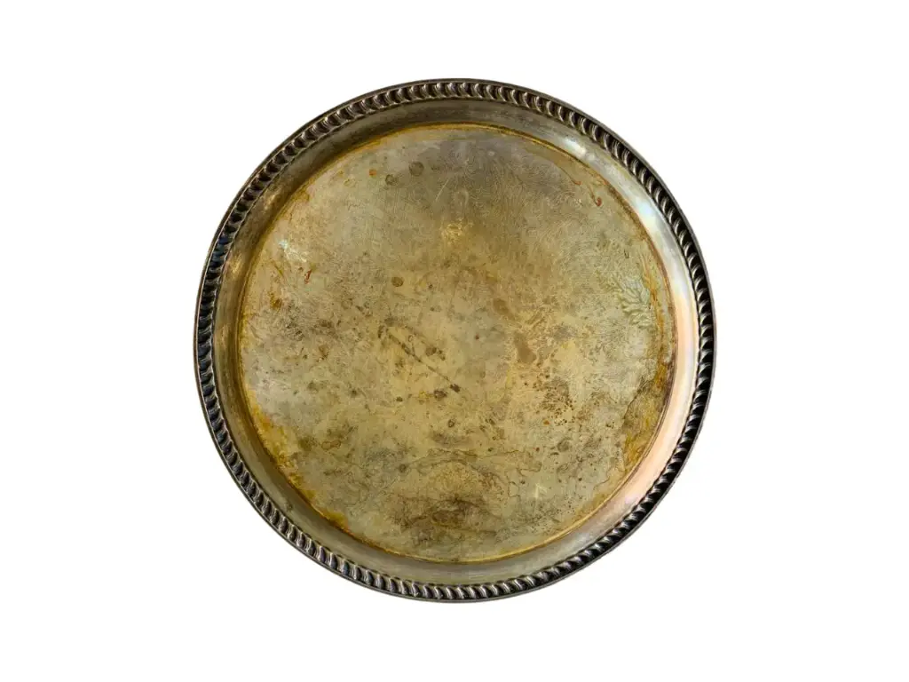 Bandeja de bronce plateado