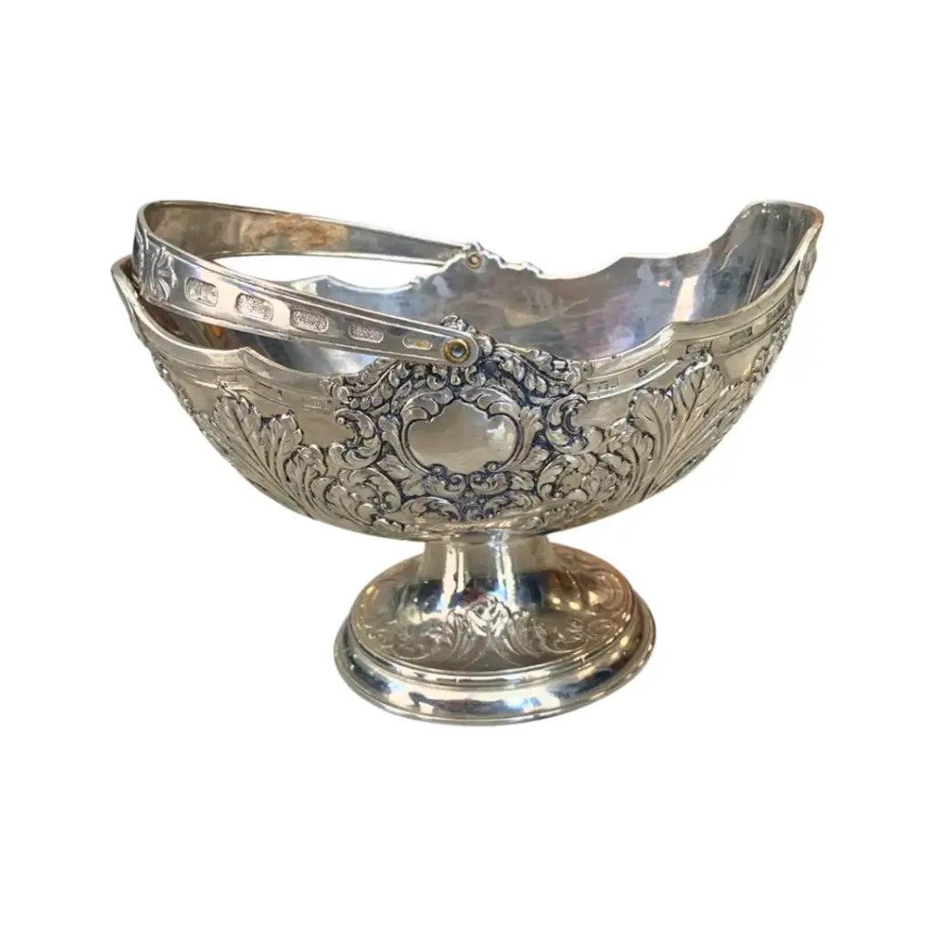 Adorno de plata vintage  azucarero estilo victoriano