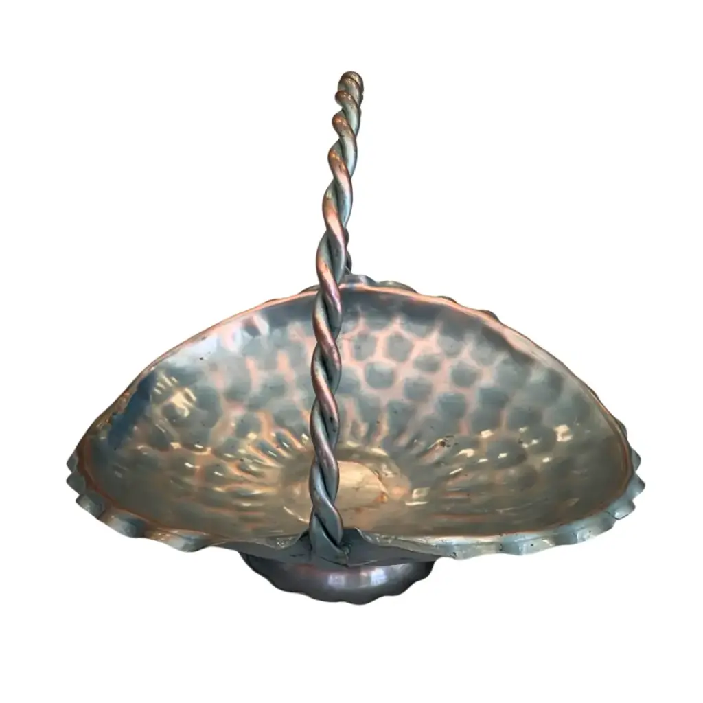 Adorno canasta de vintage de cobre