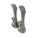 Adornos de cisnes de plata vintage 