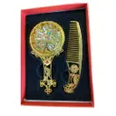 Adorno Set peine y espejo dorado coleccionable