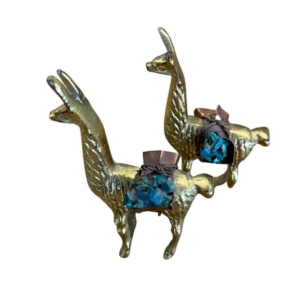 Adorno Llamitas de bronce (2 unidades)
