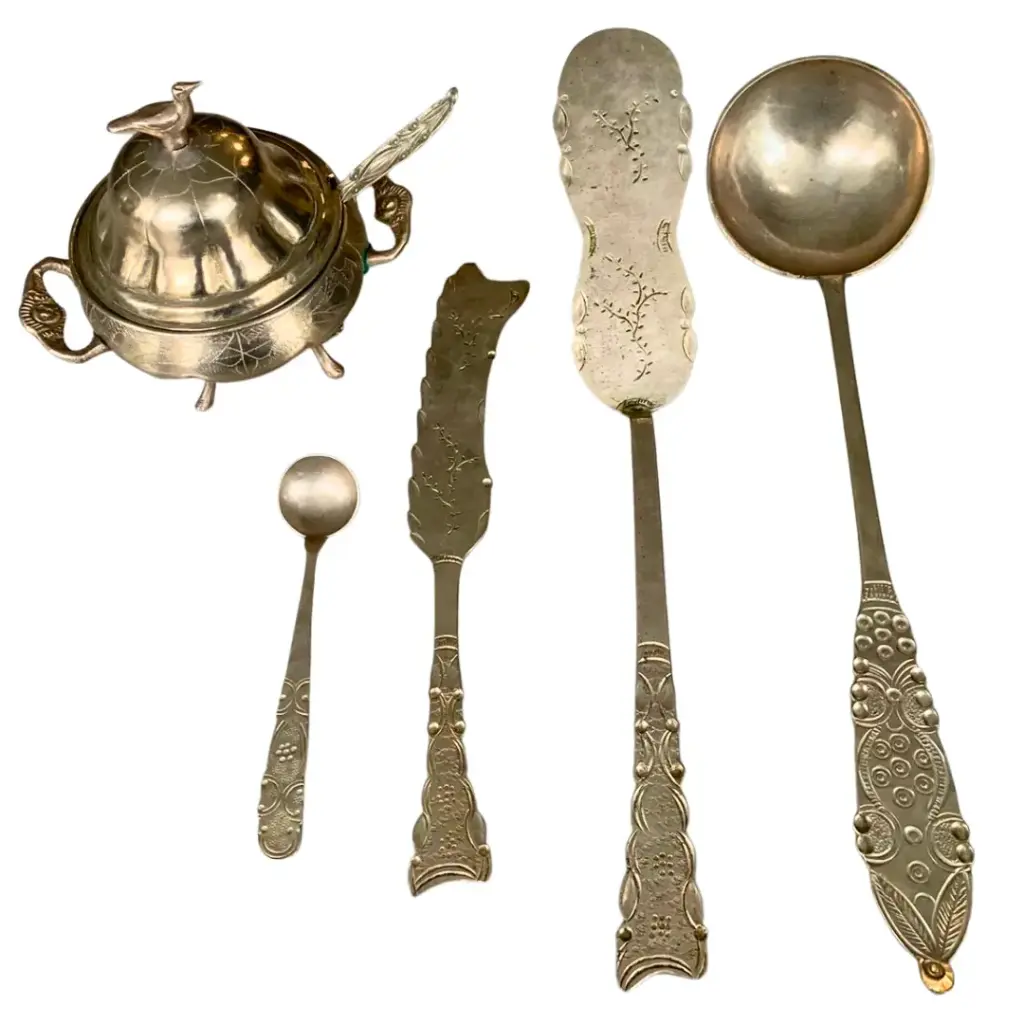 Juego de peltre (5 piezas)