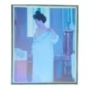 Cuadro MUJE (Litografía) con marco de madera