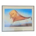 Cuadro abstracto con marco metálico